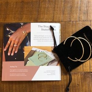 Michelle Campbell Gold Talin Bracelet Set.